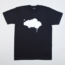 Dripping Cloud Black T Shirt Mens